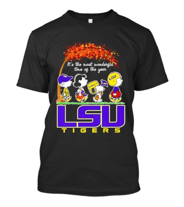 LSU Tigers Peanuts It's The Most Wonderful Time Of The Year Halloween 2026 T-Shirt
