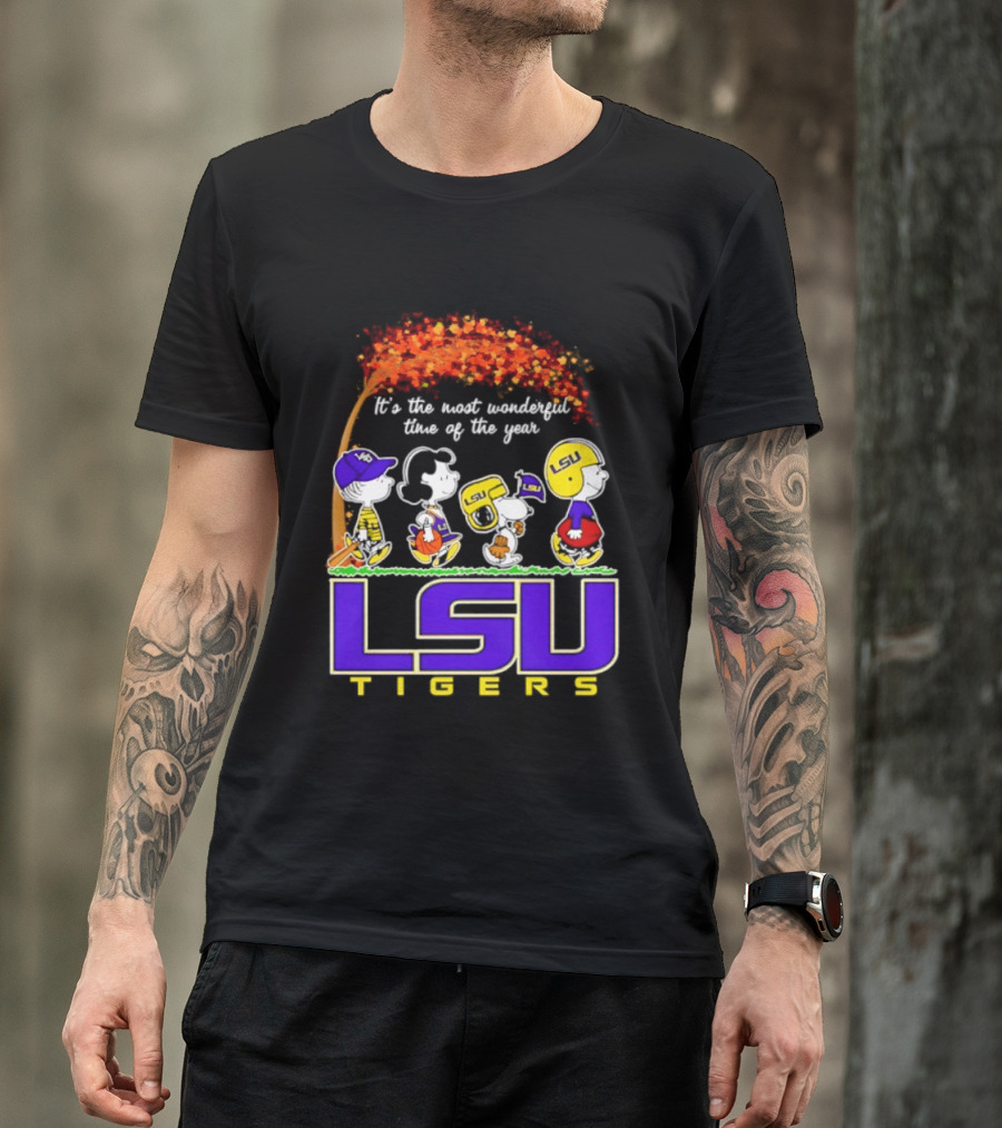 LSU Tigers Peanuts It's The Most Wonderful Time Of The Year Halloween 2026 T-Shirt