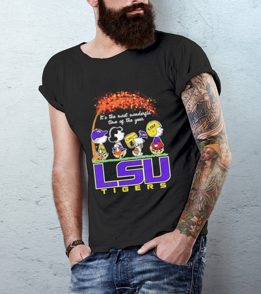 LSU Tigers Peanuts It's The Most Wonderful Time Of The Year Halloween 2026 T-Shirt