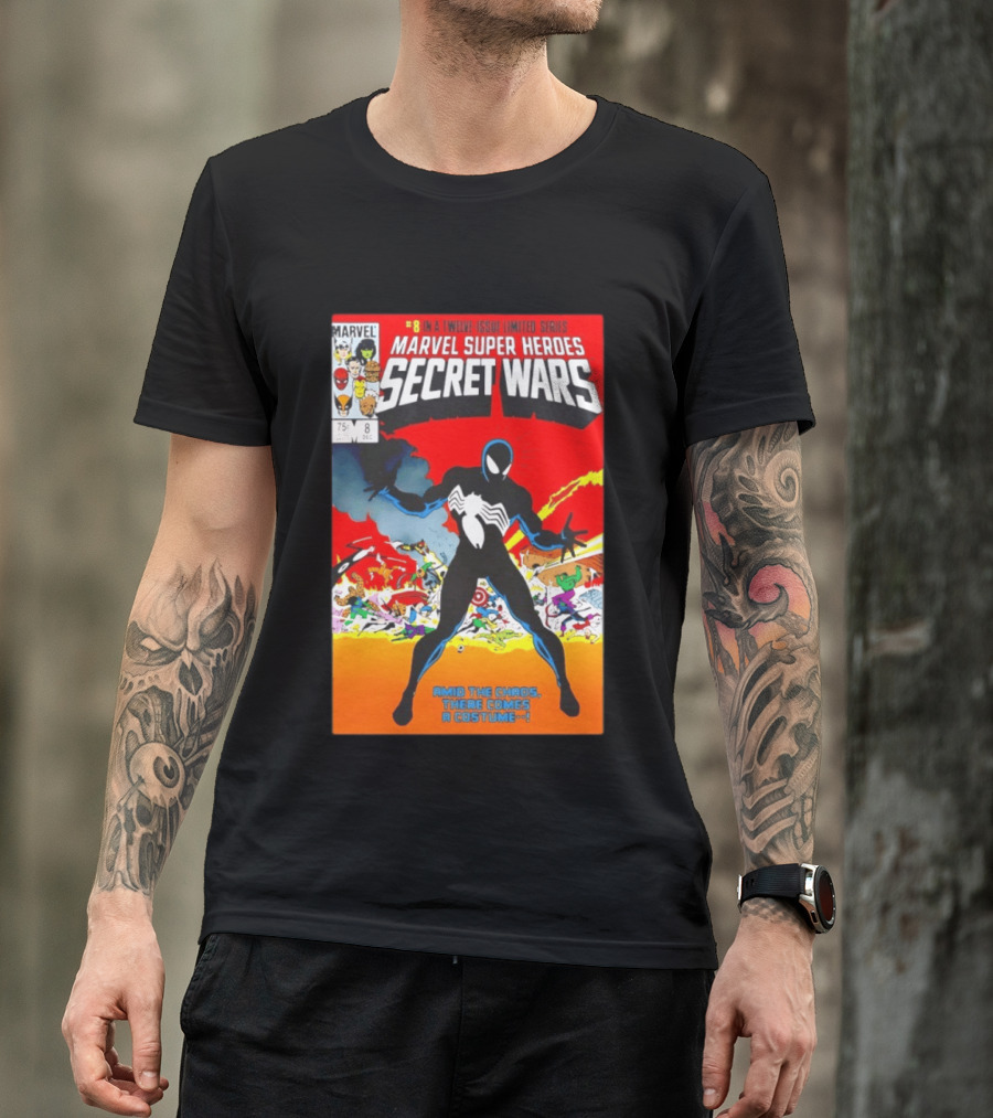 Marvel Super Heroes Secret Wars Number 8 Black Costume Amid The Chaos There Comes A Costume T-Shirt