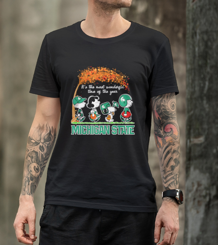 Michigan State Peanuts It's The Most Wonderful Time Of The Year Halloween 2026 T-Shirt