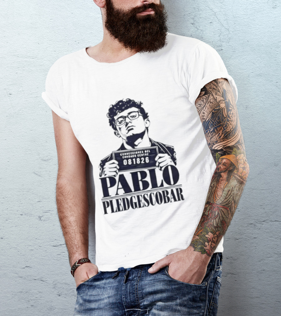Agostino Abbatiello Pablo Pledgescobar Shot 081326 White Out T-Shirt