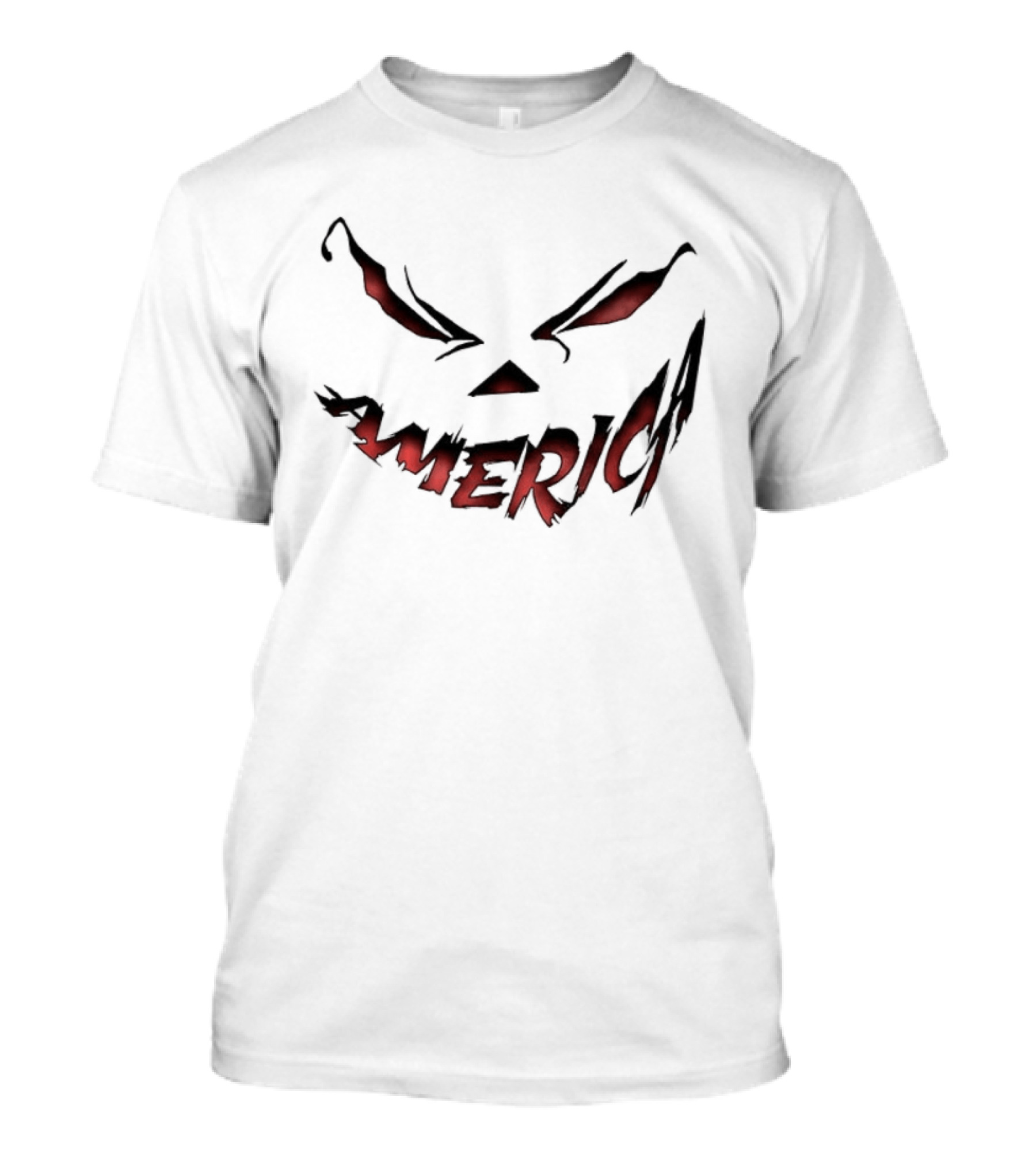 American Halloween 2026 Spooky Face 2 Sided T-Shirt