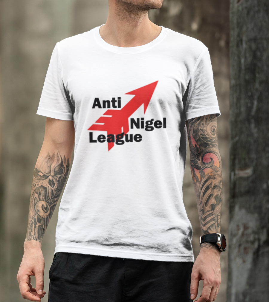 Anti Nigel League Arrow Text Gildan T-Shirt