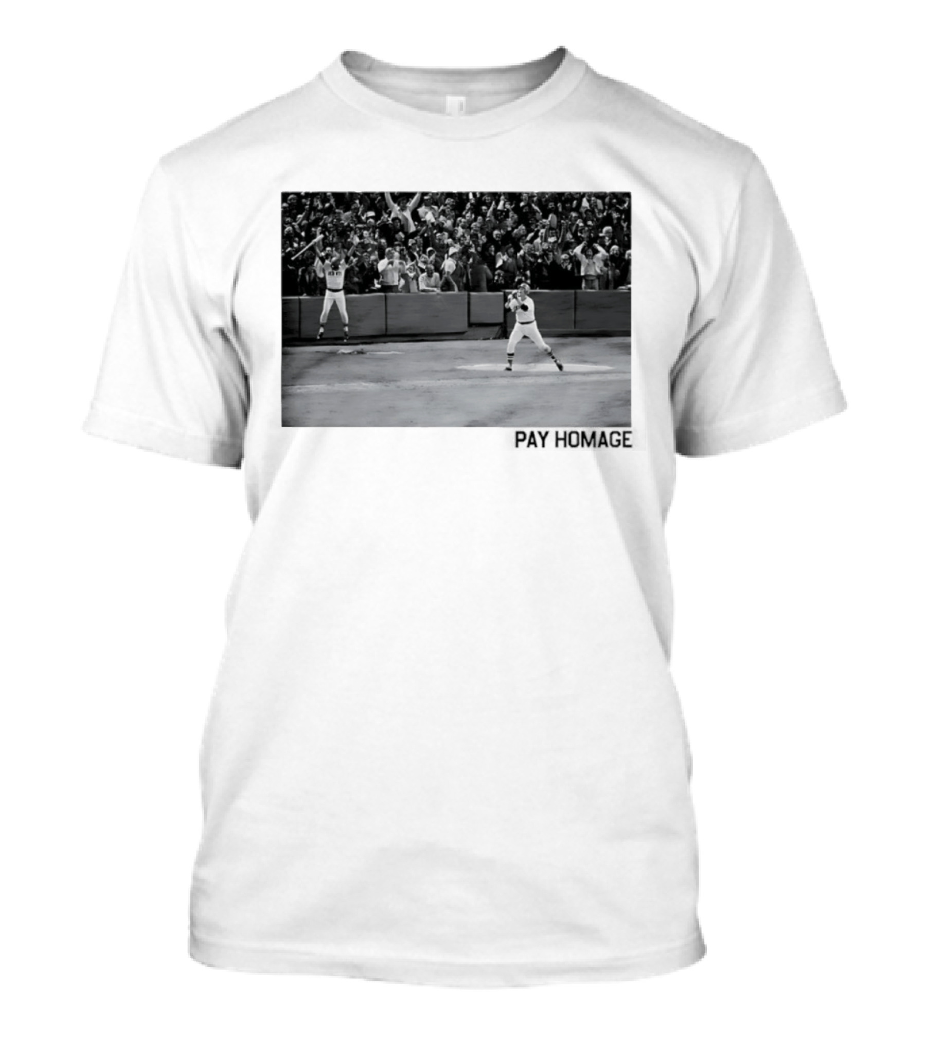 Carlton Fisk Boston Red Sox Baseball Pay Homage Moment Iconic Celebration T-Shirt