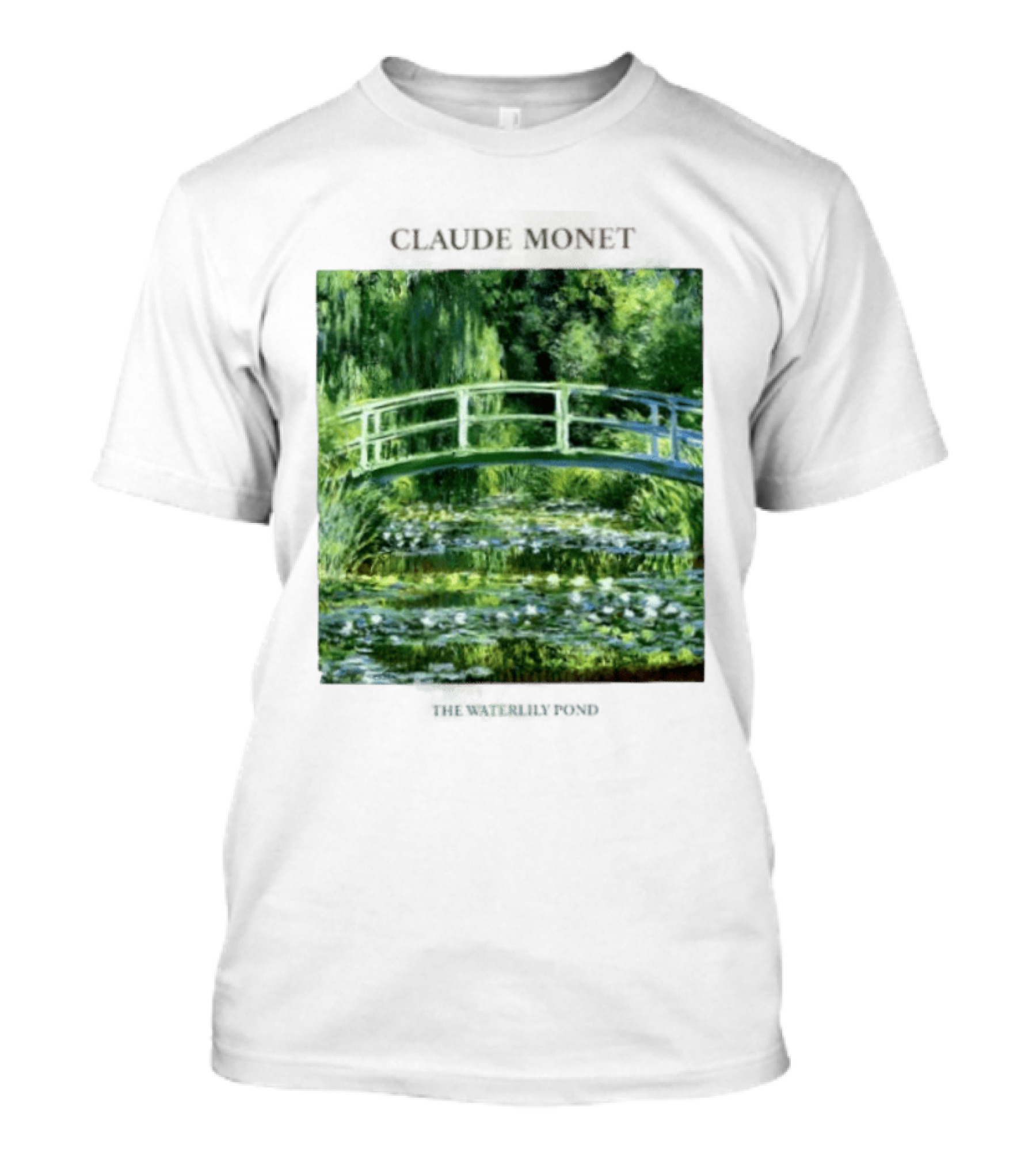 Claude Monet The Waterlily Pond Painting Scenic Landscape T-Shirt