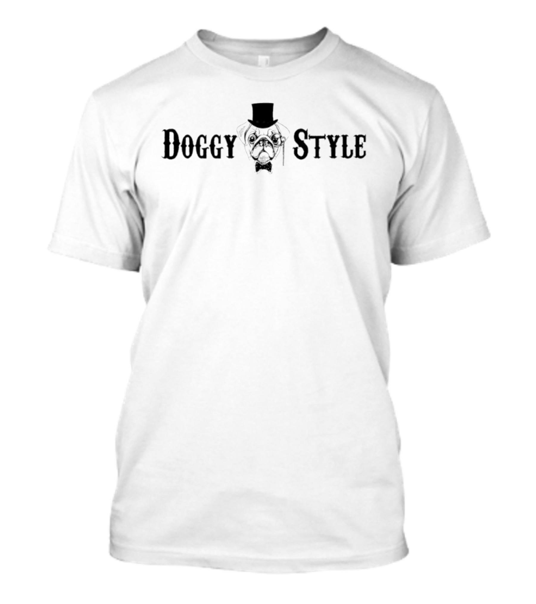 Doggy Style Pug With Top Hat And Monocle T-Shirt