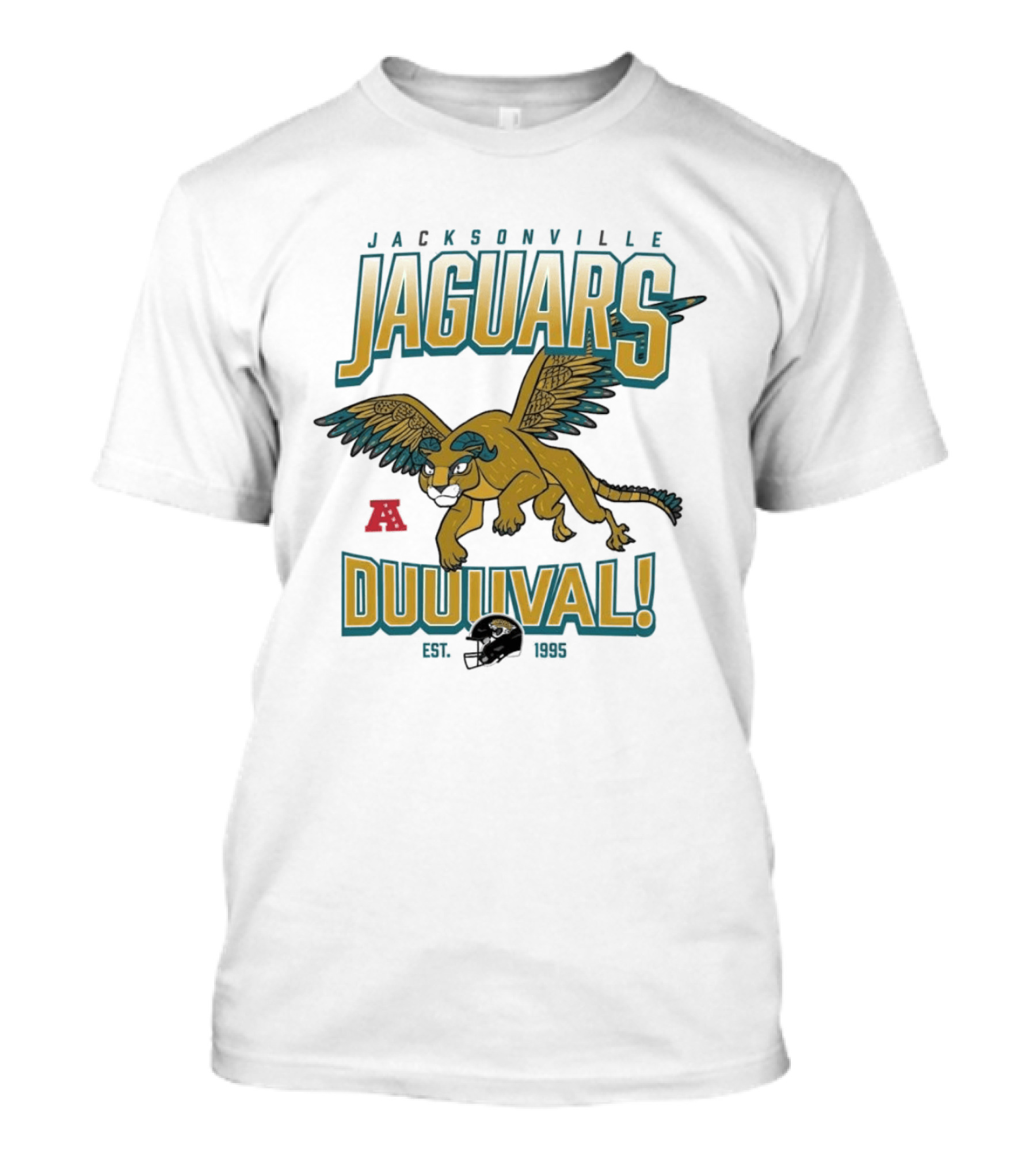 Jacksonville Jaguars Duval Flying Creature Est 1995 T-Shirt