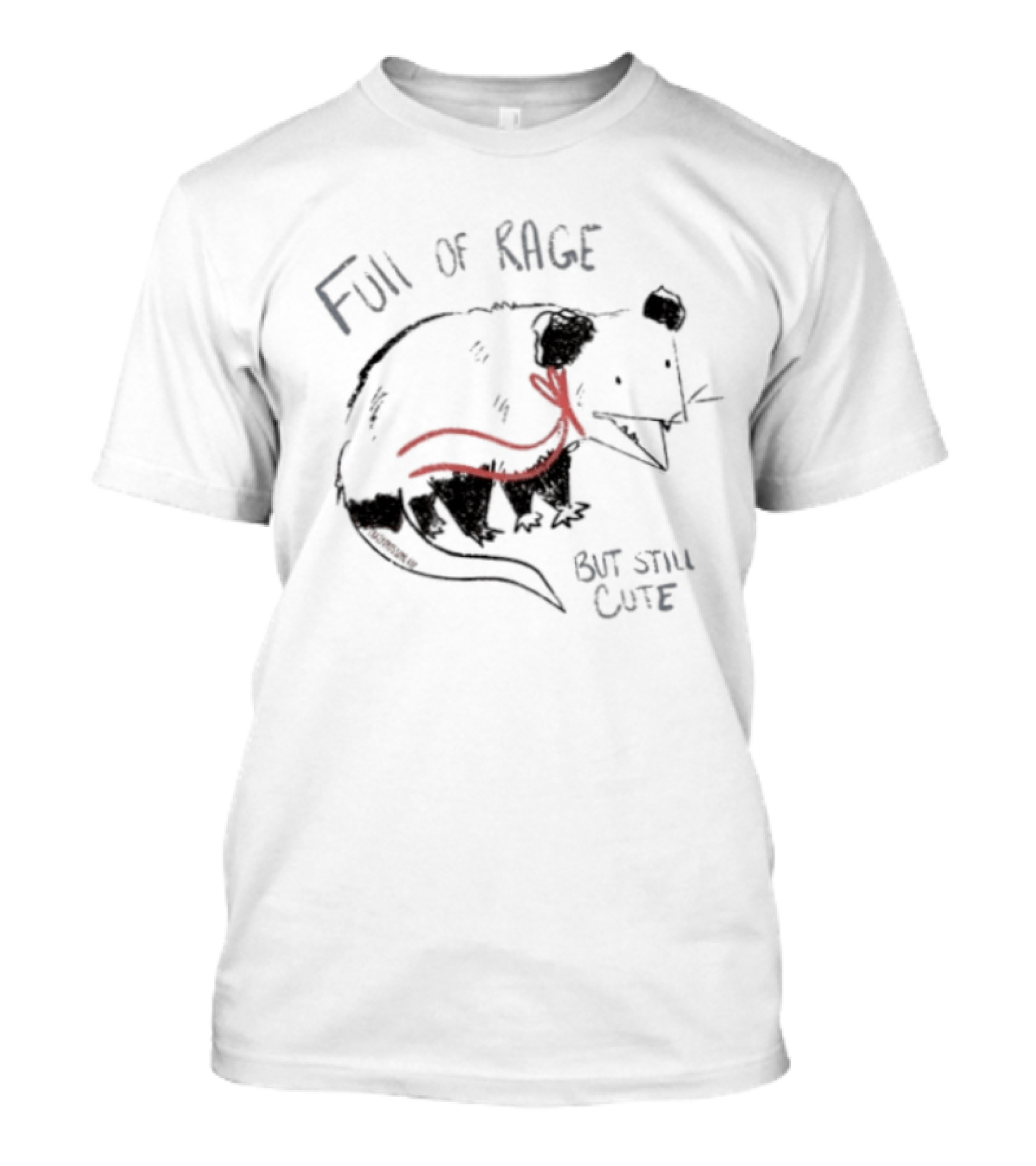 Full Of Rage But Still Cute Opossum With Red Scarf T-Shirt