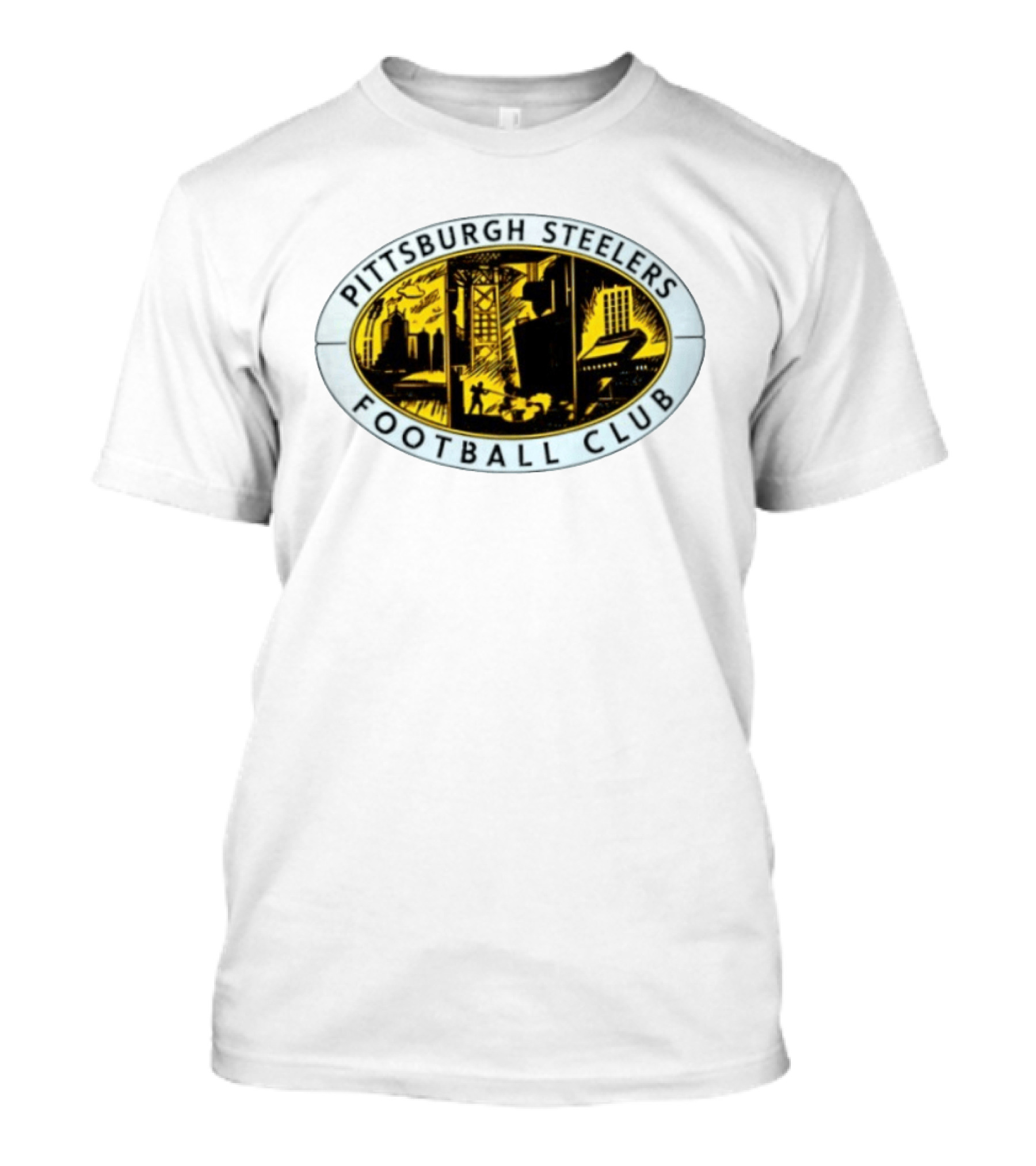Pittsburgh Steelers Football Club Urban Skyline Distressed T-Shirt