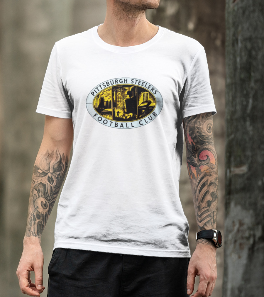 Pittsburgh Steelers Football Club Urban Skyline Distressed T-Shirt