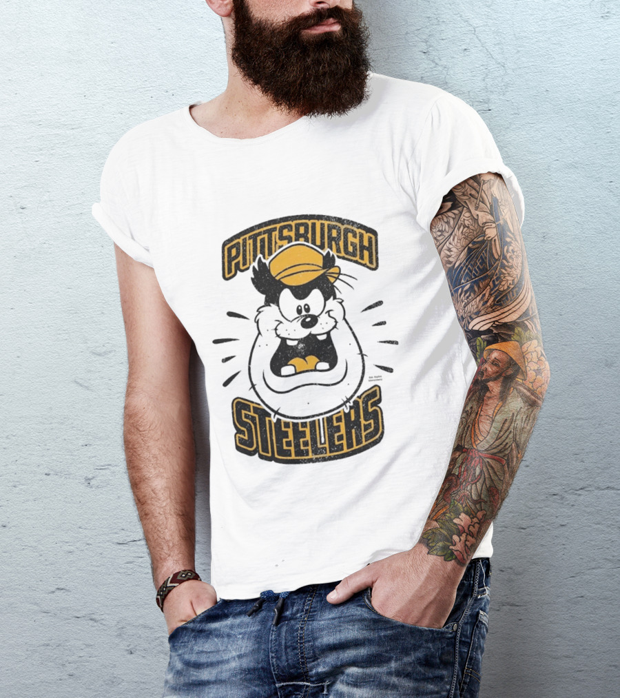 Pittsburgh Steelers Pete Character Yellow Hat T-Shirt