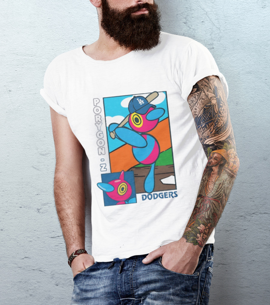 Porygon Z Los Angeles Dodgers Baseball Pokémon T-Shirt