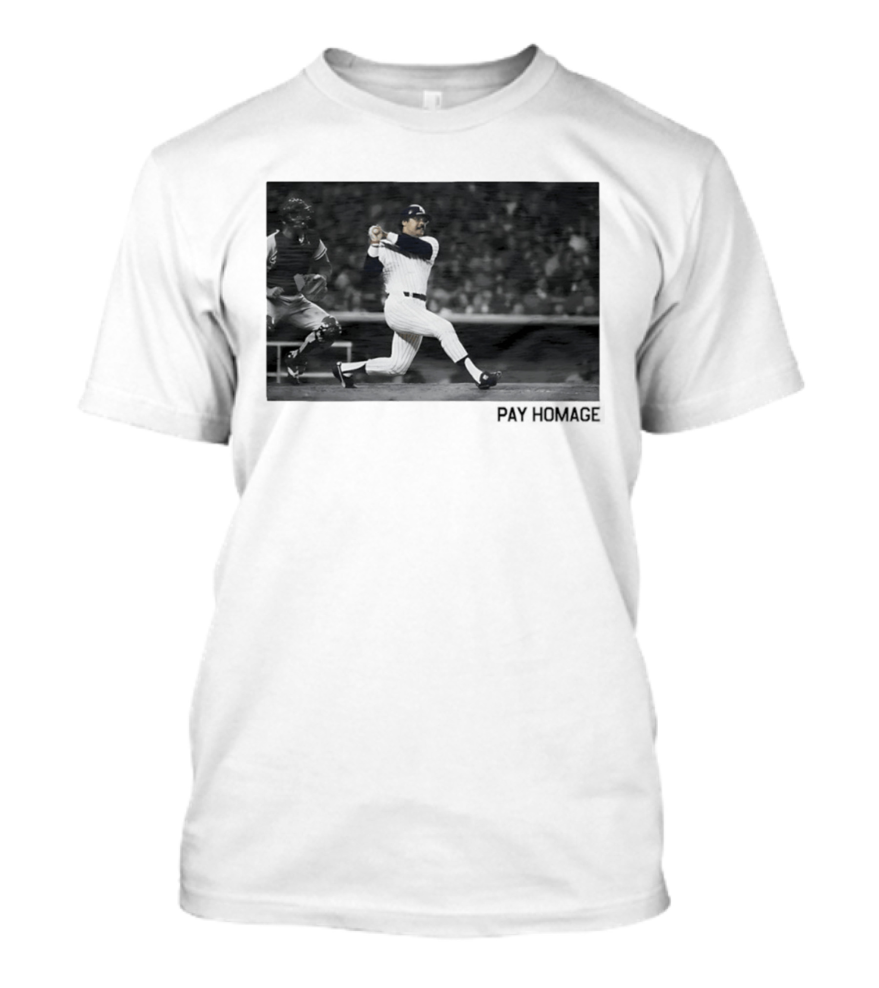 Reggie Jackson New York Yankees Baseball Pay Homage Iconic Swing Moment T-Shirt