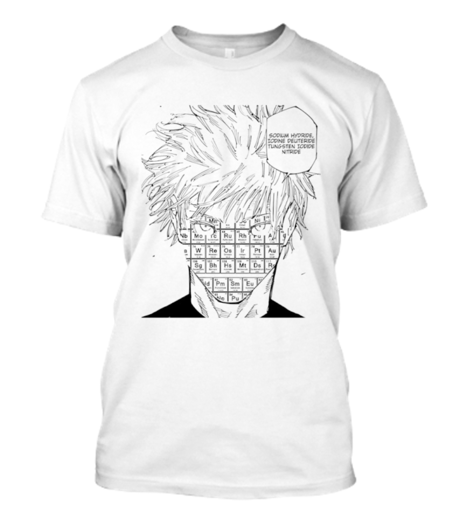 Satoru Gojo Lobotomy Kaisen NaH I'D WIN Manga T-Shirt