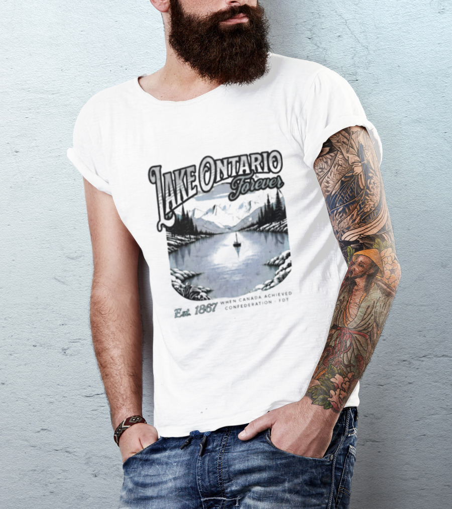 Lake Ontario Forever Great Lakes Canada Nature Exploration Where Wonder Awaits Conservation Est 1867 T-Shirt