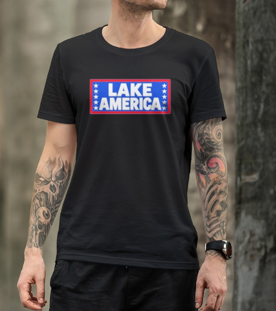 Lake America Patriotic Stars Political T-Shirt