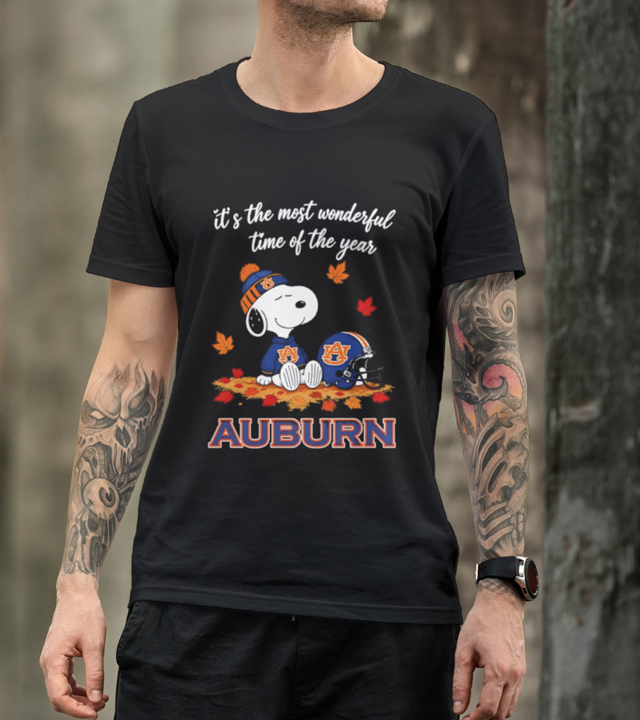 Auburn Tigers Snoopy It's The Most Wonderful Time Of The Year Halloween 2026 T-Shirt