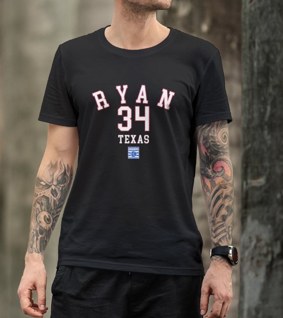 Texas Rangers Ryan 34 National Baseball Hall Of Fame T-Shirt