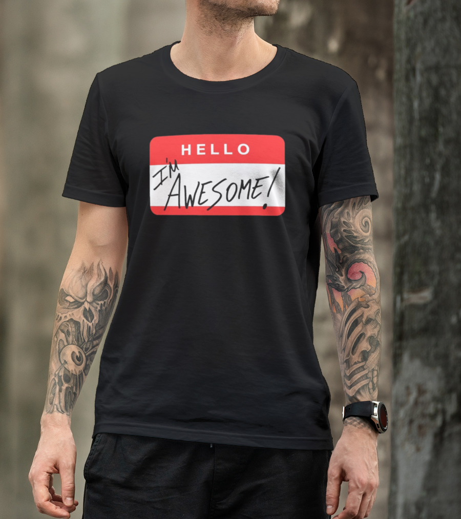 The Miz WWE Hello I'm Awesome Badge Стicker T-Shirt