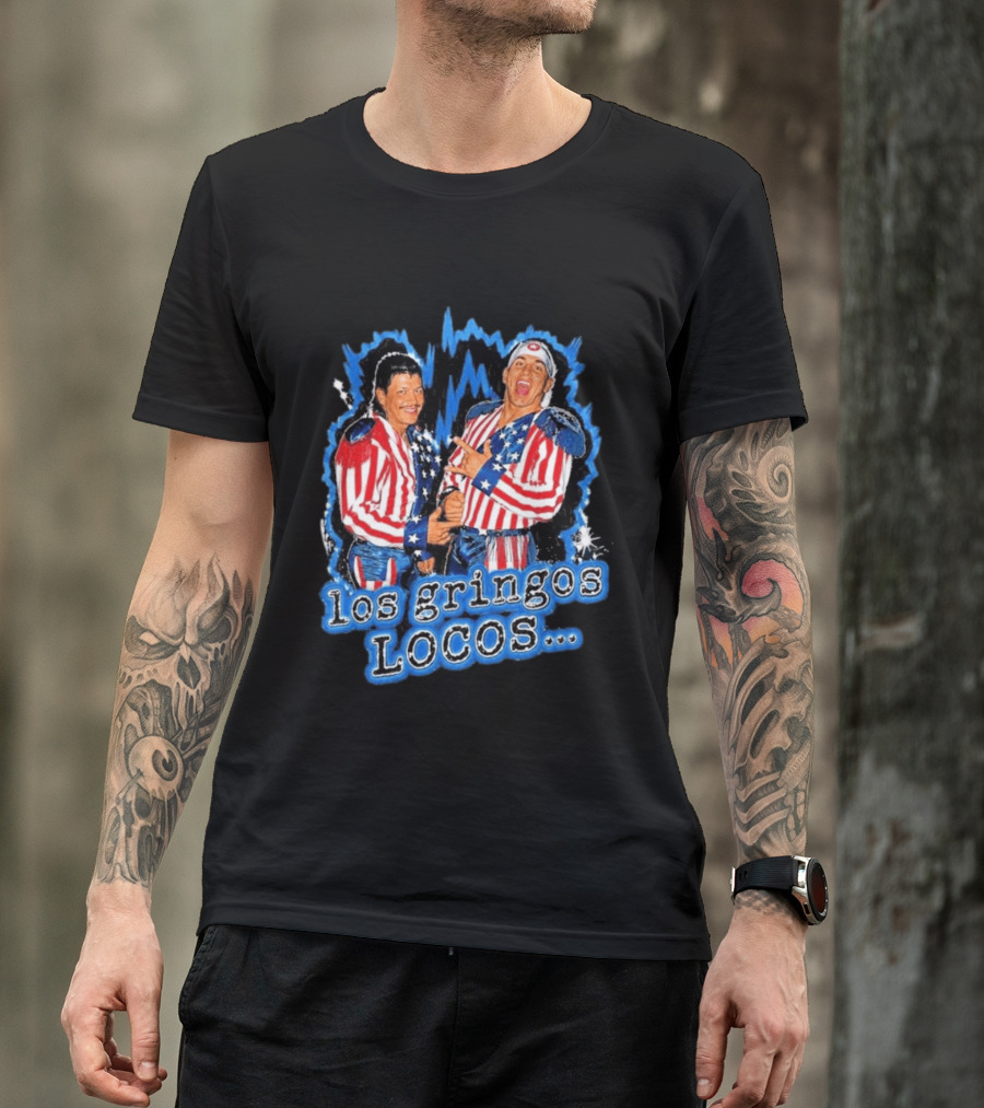 Dominik Mysterio Los Gringos Locos Red White Blue Stars And Stripes T-Shirt