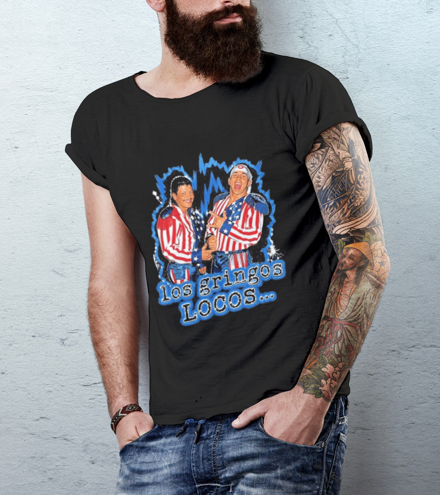 Dominik Mysterio Los Gringos Locos Red White Blue Stars And Stripes T-Shirt