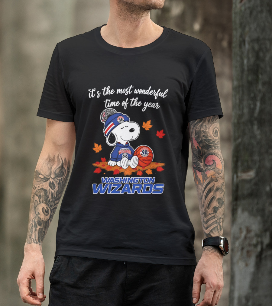 Washington Wizards Snoopy It's The Most Wonderful Time Of The Year Halloween 2026 T-Shirt