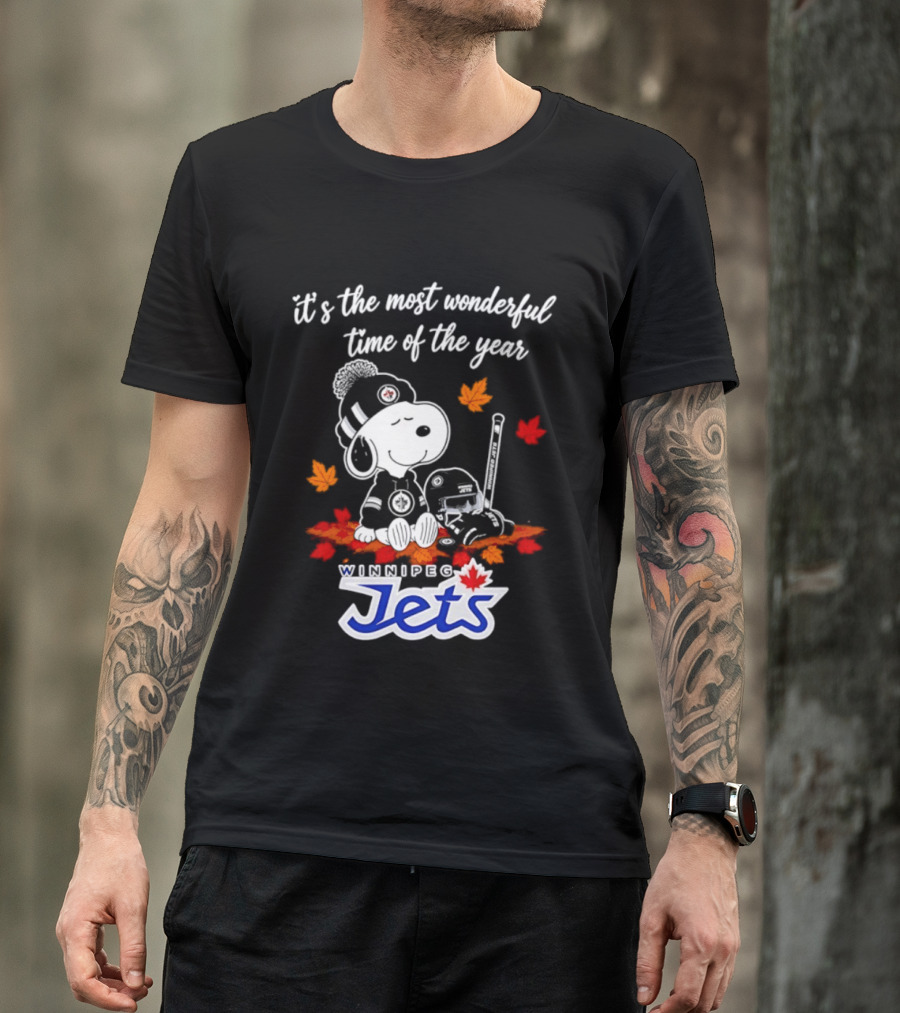 Winnipeg Jets Snoopy It's The Most Wonderful Time Of The Year 2026 T-Shirt
