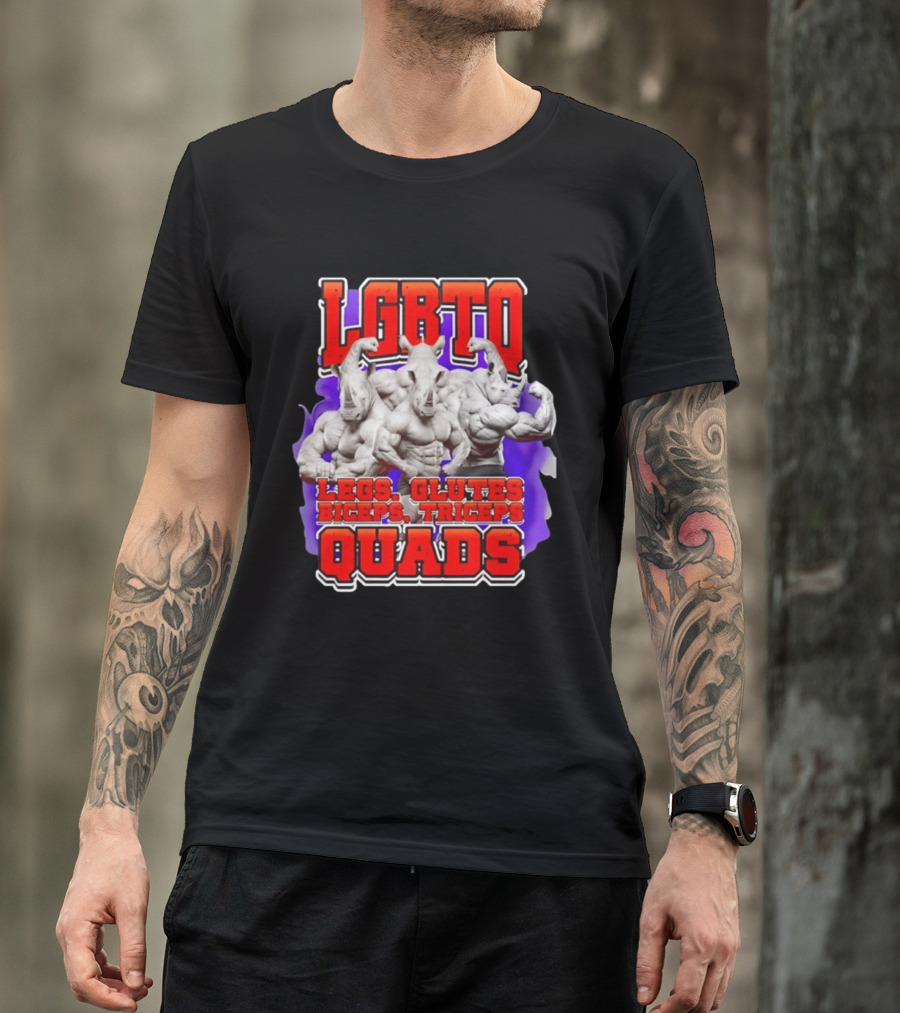 LGBTQ Rhino Legs Glutes Biceps Triceps Quads Fitness Bodybuilding T-Shirt