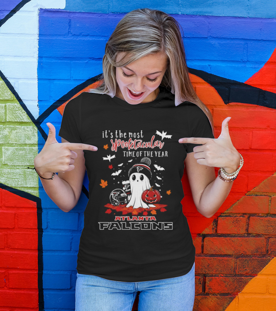 Atlanta Falcons Halloween Ghost 2026 It's The Most Spooktacular Time Of The Year T-Shirt