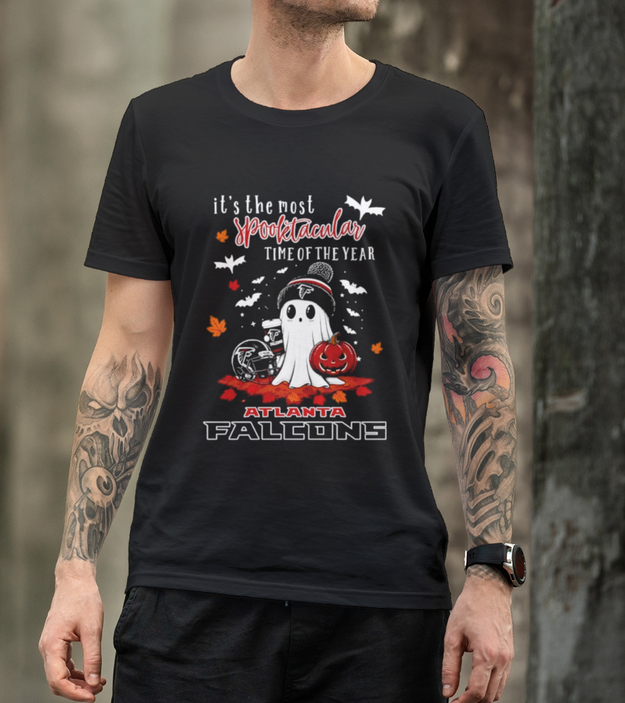 Atlanta Falcons Halloween Ghost 2026 It's The Most Spooktacular Time Of The Year T-Shirt