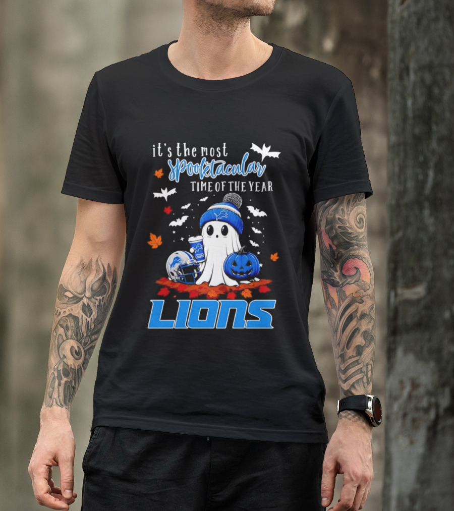 Detroit Lions Halloween Ghost Spooktacular Time Of The Year 2026 T-Shirt