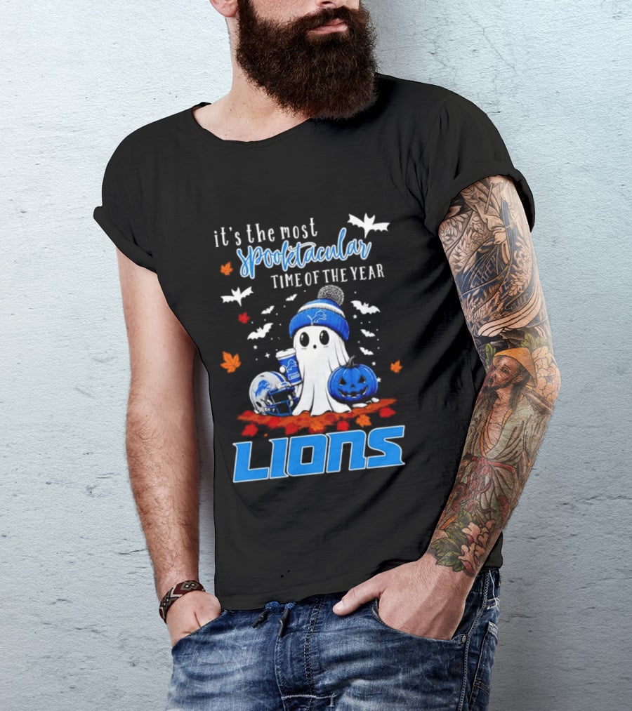 Detroit Lions Halloween Ghost Spooktacular Time Of The Year 2026 T-Shirt