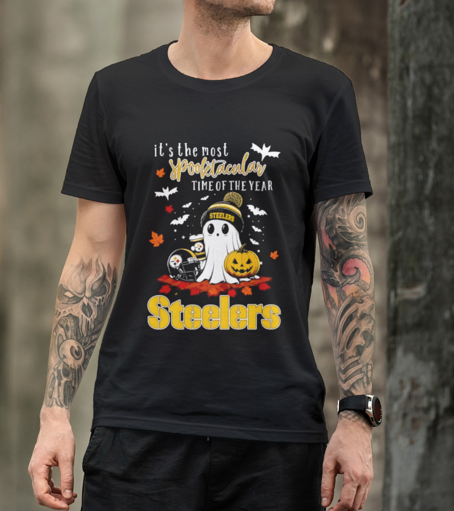 Pittsburgh Steelers Halloween 2026 Spooktacular Time Ghost Pumpkin Football T-Shirt