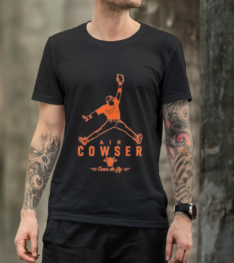 AIr Colton Cowser Jumpman Parody Cows Do Fly T-Shirt
