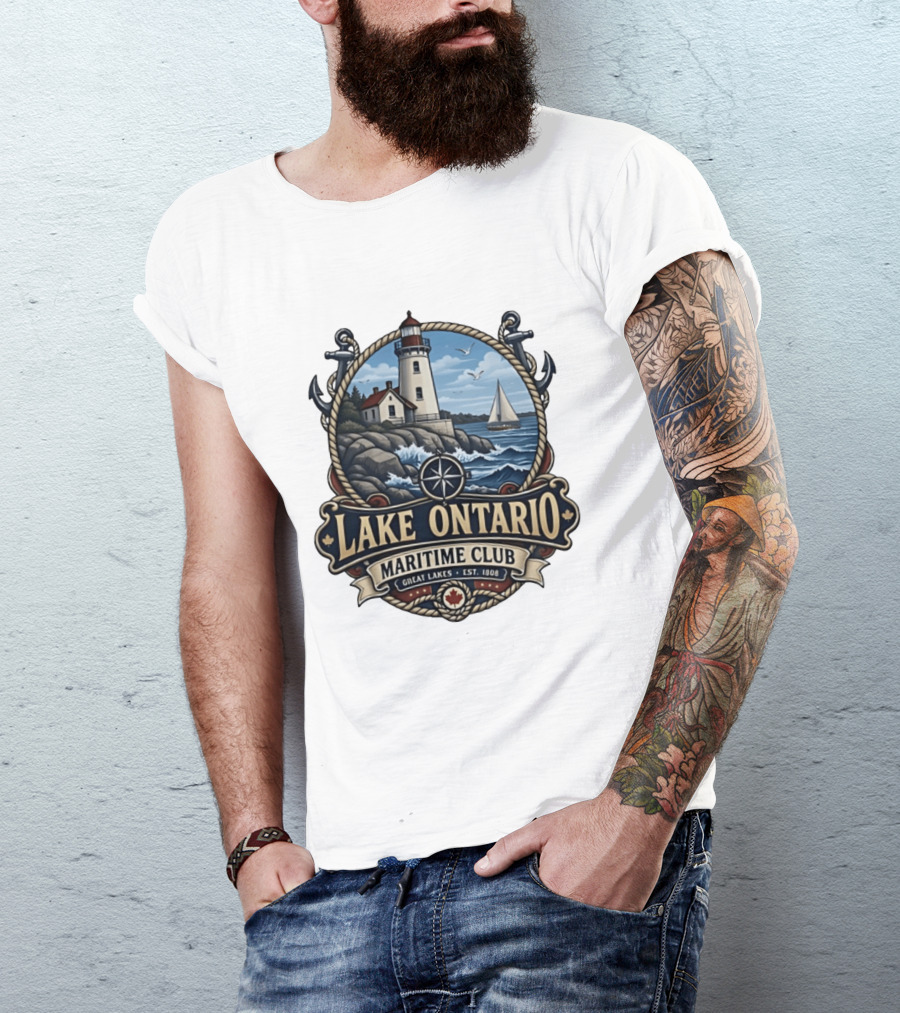 Lake Ontario Maritime Club Great Lakes Nautical Heritage Est. 1908 T-Shirt