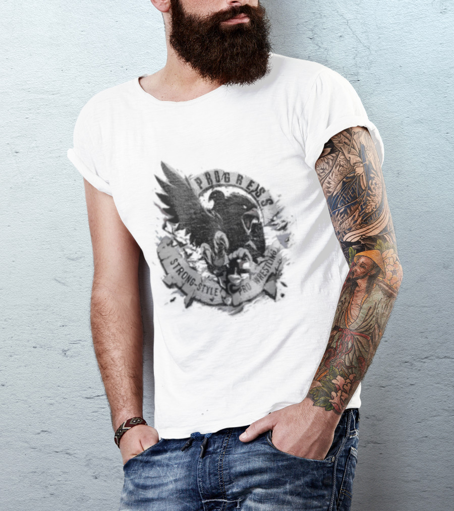 Progress Wrestling Eagle Strong Style Pro Wrestler T-Shirt