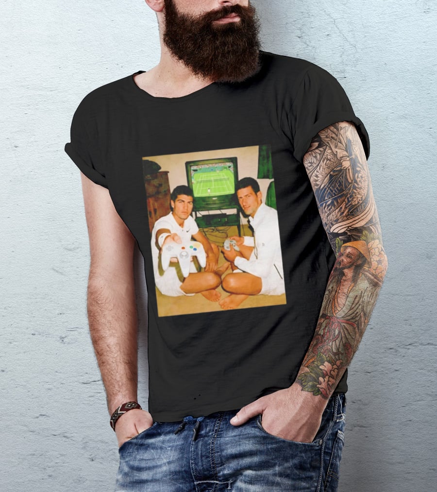 Novak Djokovic Carlos Alcaraz Gaming Showdown T-Shirt
