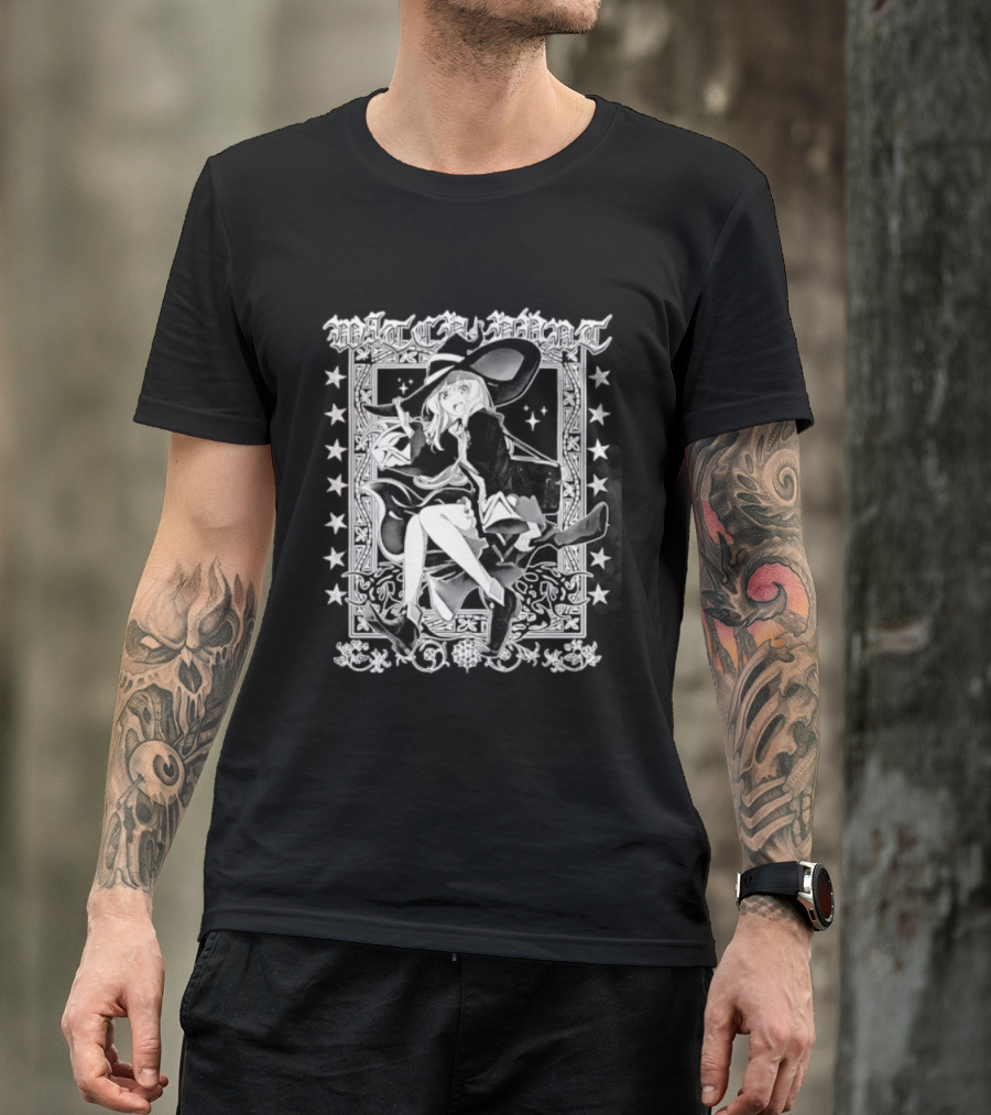 Elaina Witch Craft Anime Girl Manga Magic Gothic Floral Frame T-Shirt
