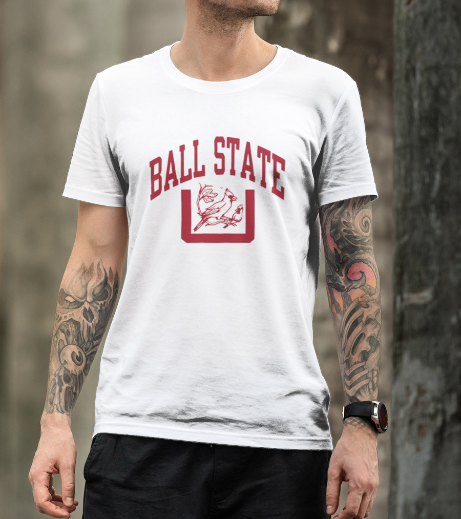 Ball State Cardinal U Vintage Red Arch T-Shirt