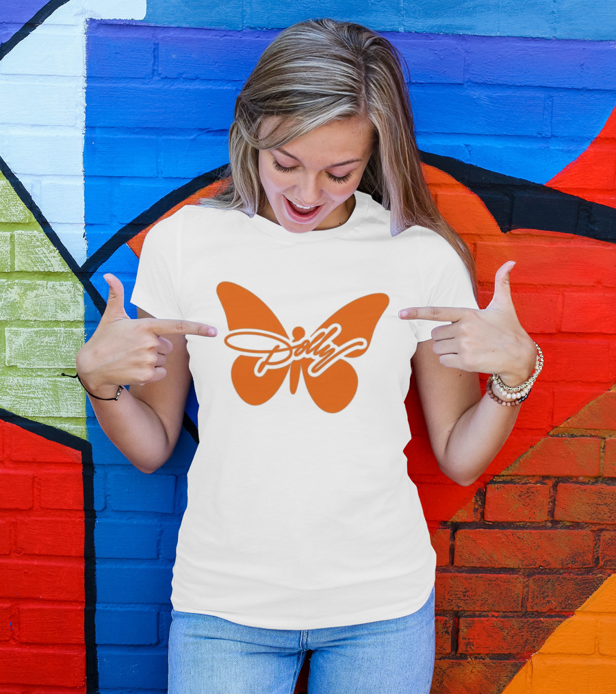 Dolly Parton Butterfly Orange Country Legend T-Shirt