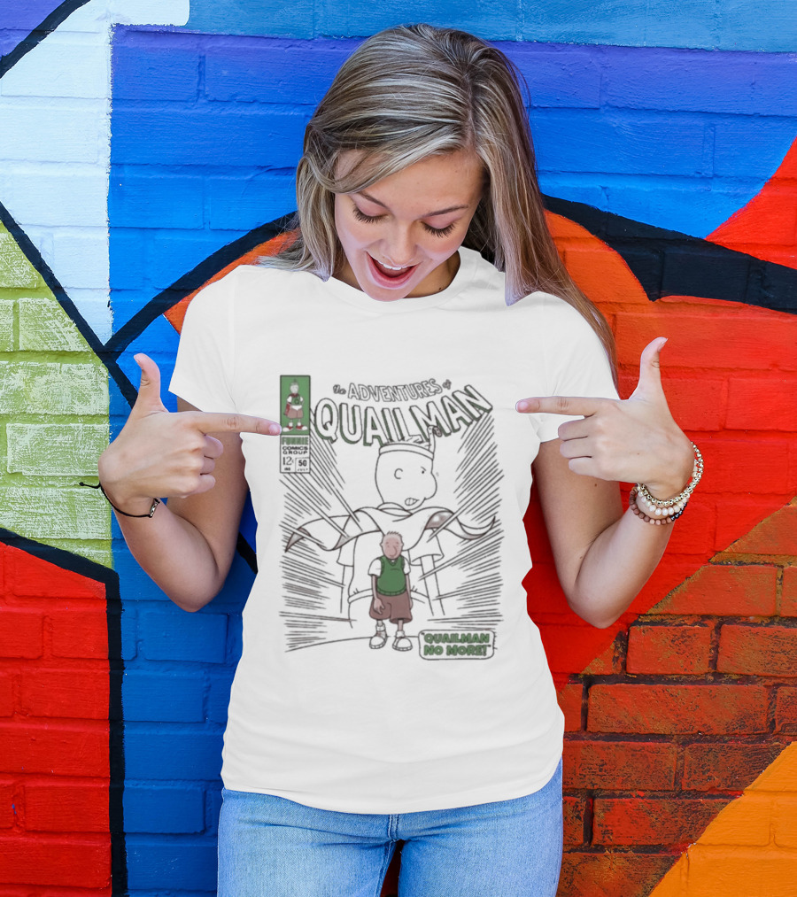 The Adventures Quailman No More Comic Style Retro Hero T-Shirt