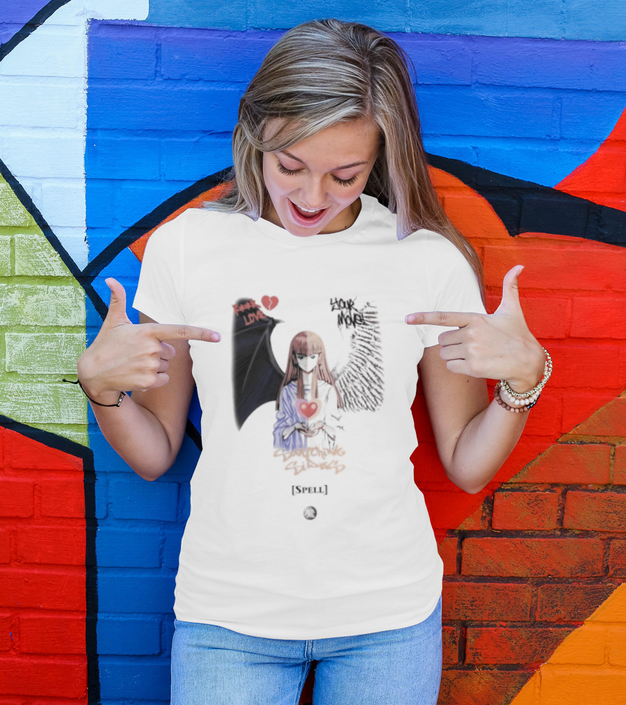 Yu Gi Oh Fuck Love Your Move Switching Sides Spell Dark Angel Heart T-Shirt
