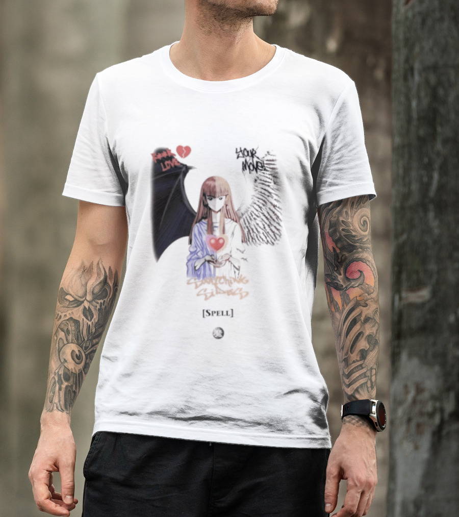 Yu Gi Oh Fuck Love Your Move Switching Sides Spell Dark Angel Heart T-Shirt