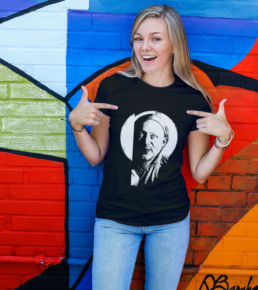 Brian Limond Curious Guy Face Sketch Circle T-Shirt