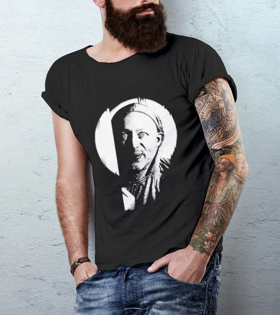 Brian Limond Curious Guy Face Sketch Circle T-Shirt