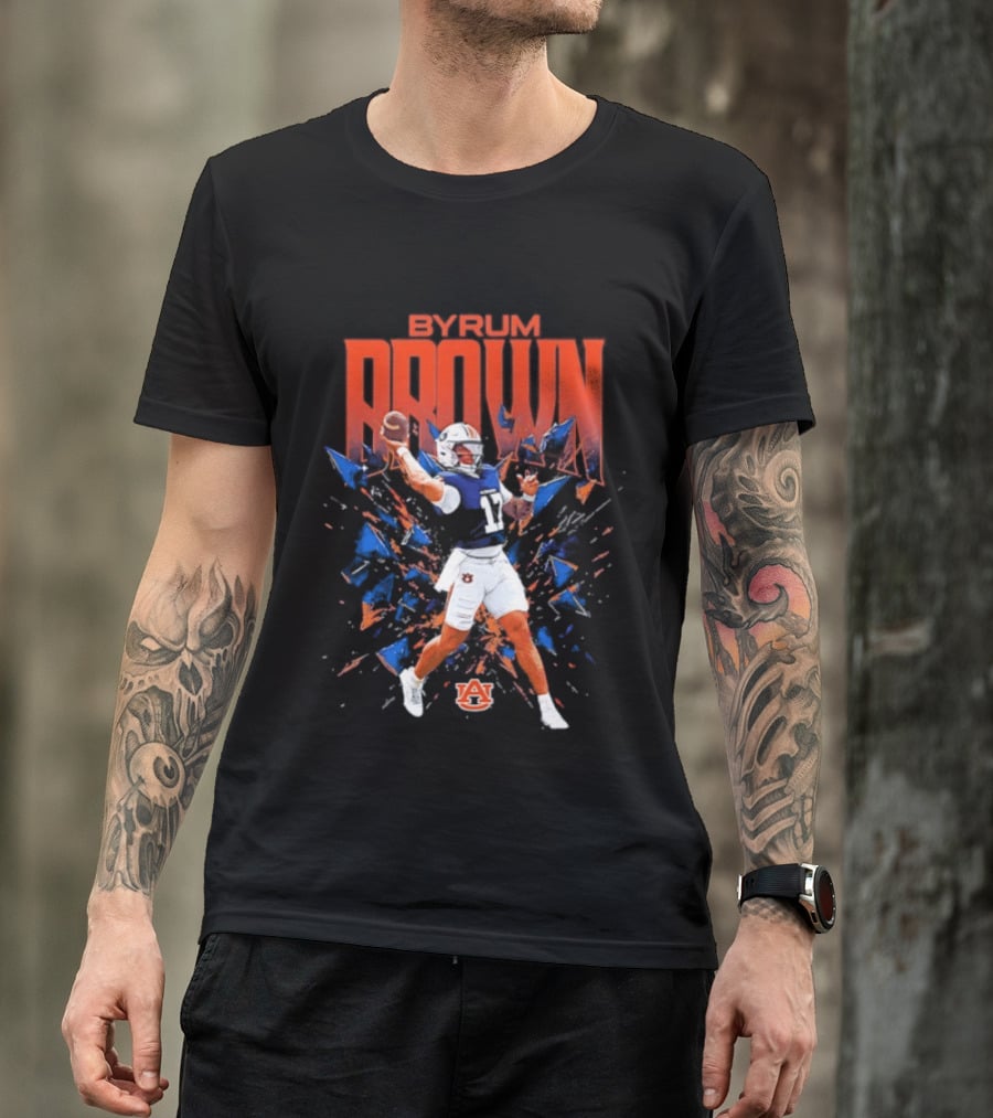 Byrum Brown Auburn Tigers Football Player T-Shirt