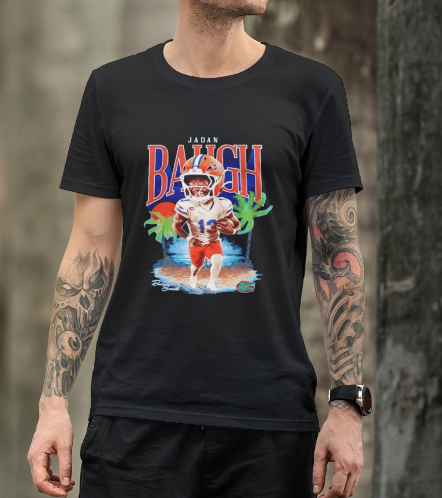 Jadan Baugh Florida Gators NCAA Football Player Beach Palms T-Shirt