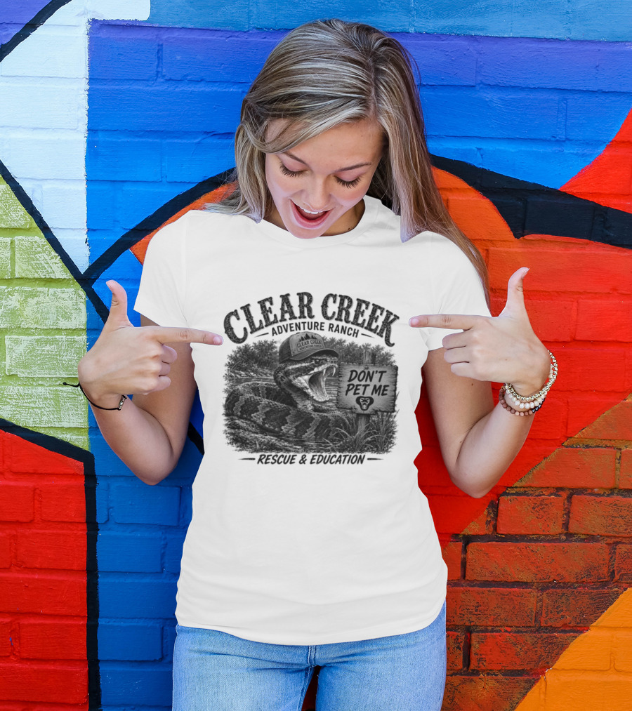 Clear Creek Adventure Ranch Don't Pet Me Rescue Education T-Shirt