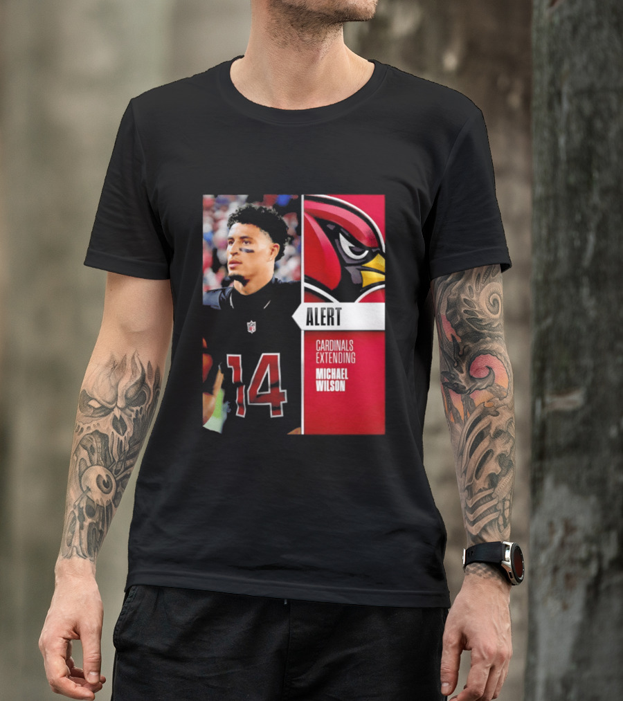 Alert Cardinals Extending Michael Wilson Arizona 14 T-Shirt